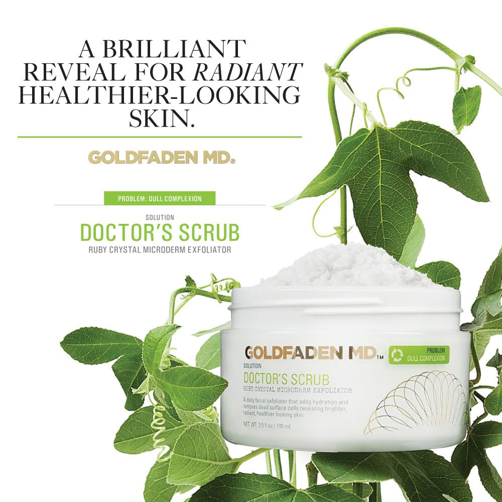 GOLDFADEN MD Doctors Scrub ruby crystals exfoliation on skin