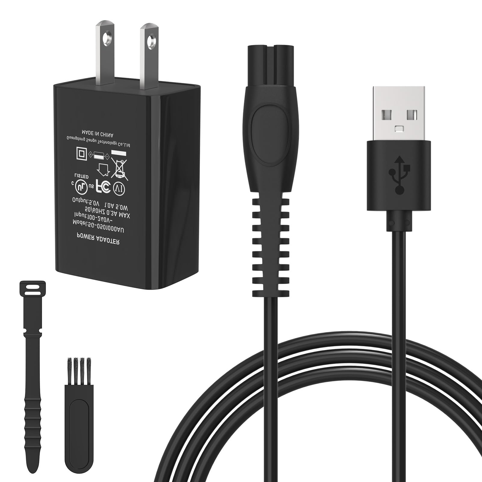 GOLDFOX 5V charger front view, compact travel-ready for One Blade