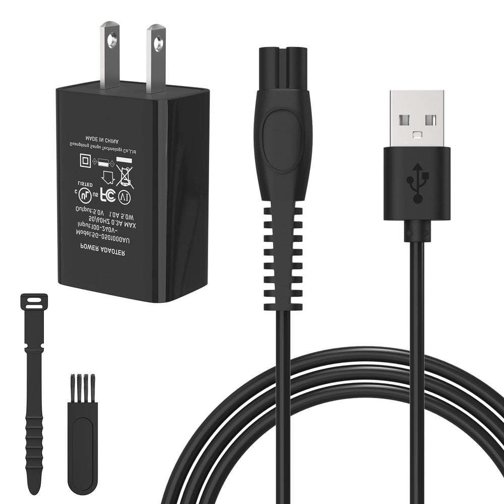 GOLDFOX 5V charger front view, compact travel-ready for One Blade