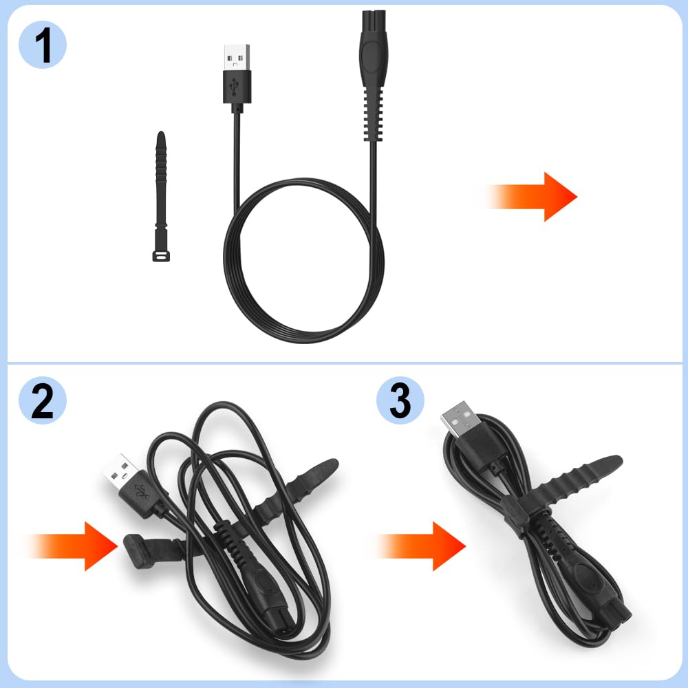 GOLDFOX MG5910 charger cable powering a hybrid trimmer