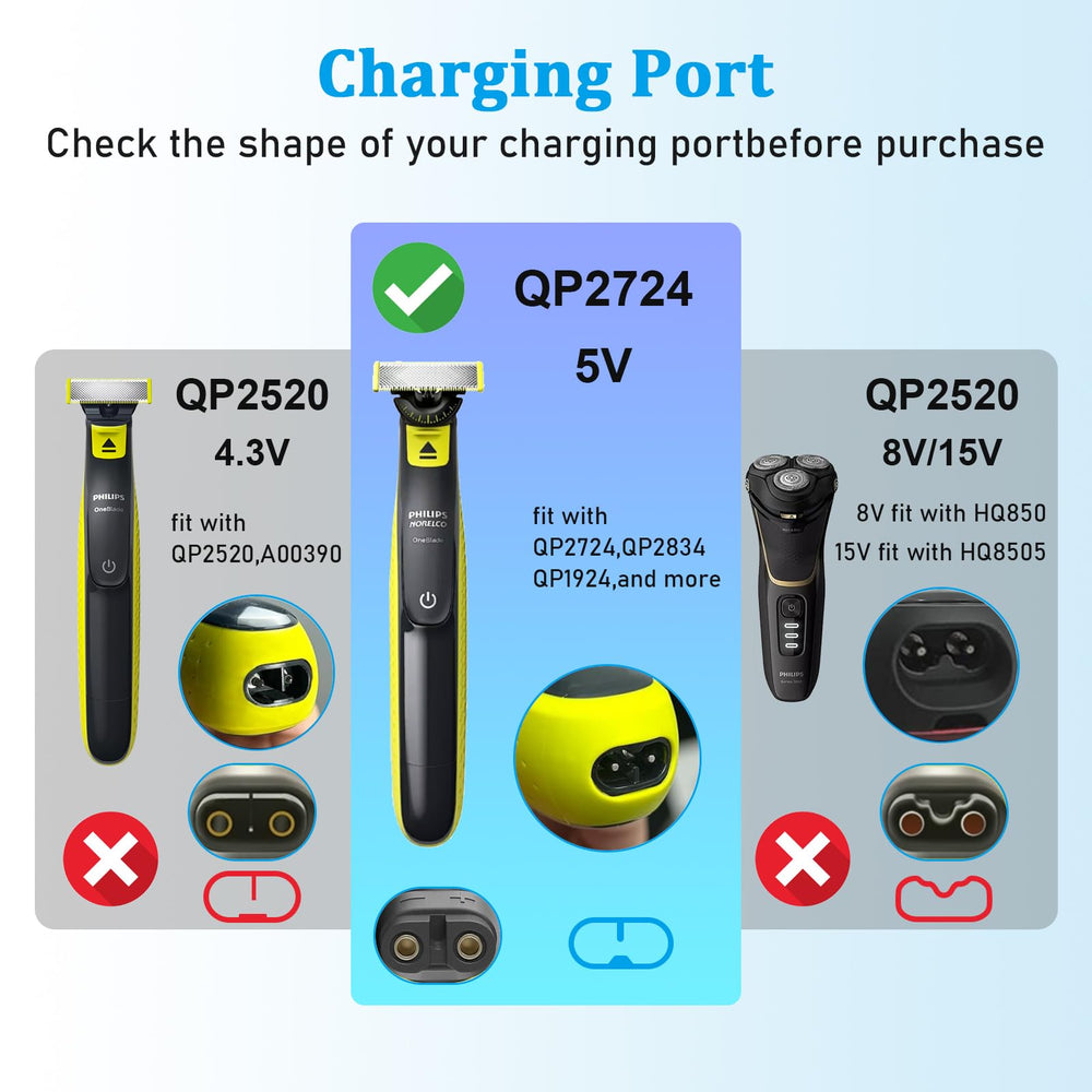 GOLDFOX QP2834 charger cable in use for Philips shaver charging