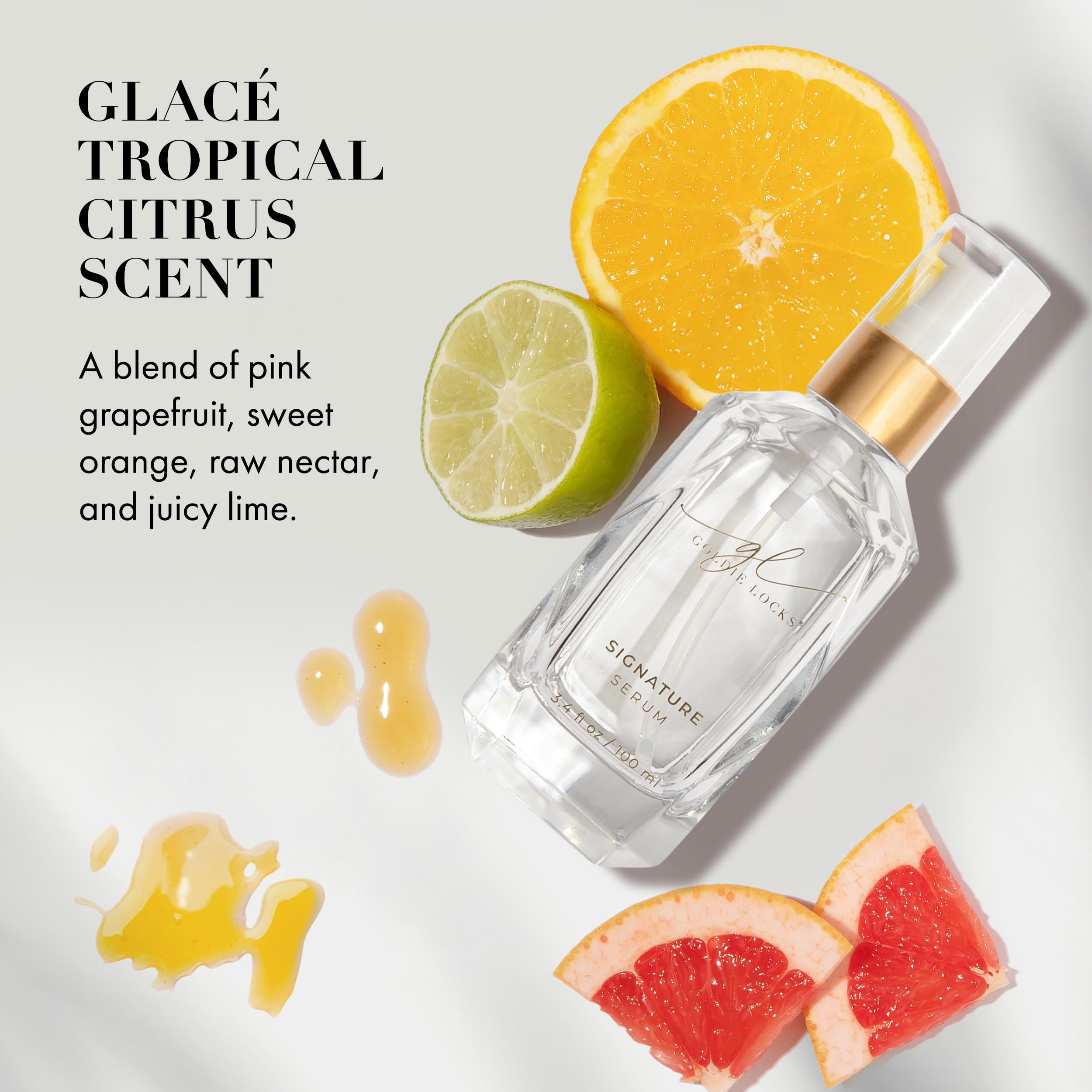 Goldie Locks Signature Serum hydrates color-treated hair without weigh-down