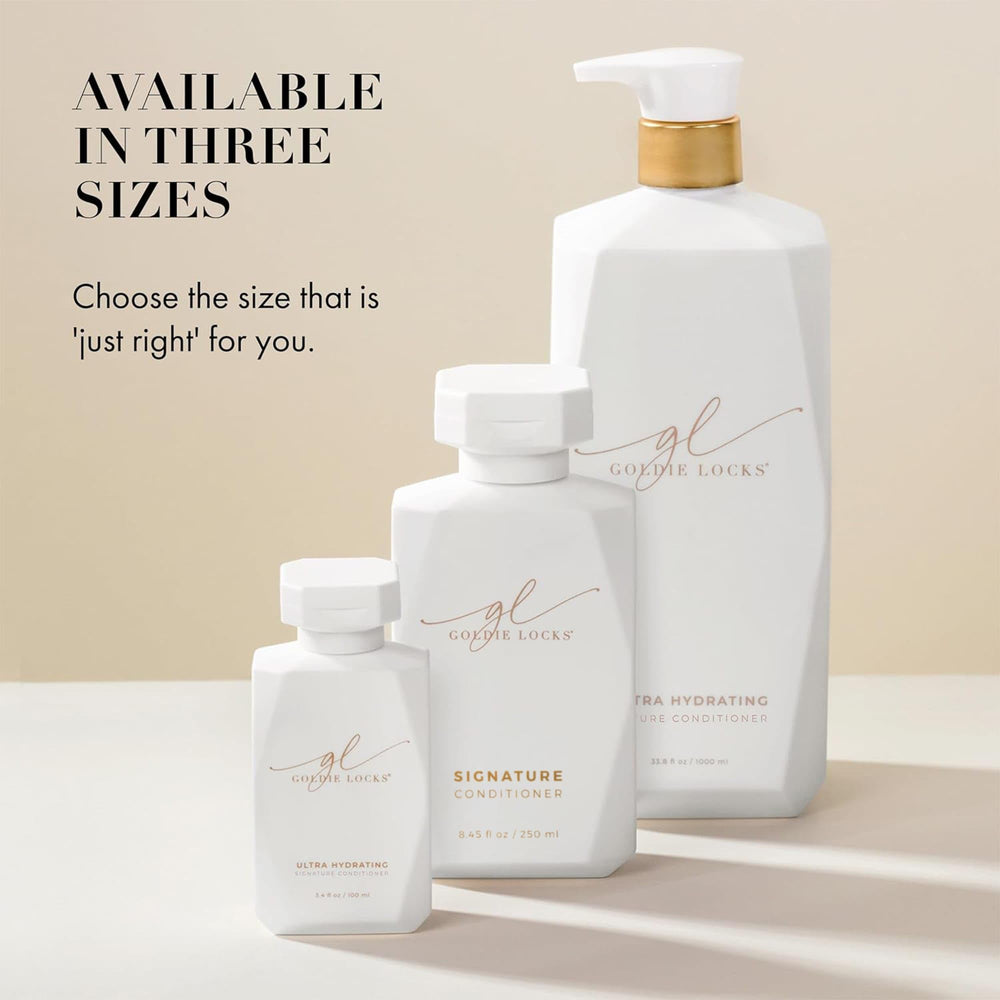 Goldie Locks ingredients list highlights marula oil and rose water nourishment.