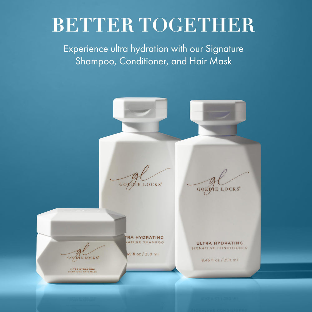 Goldie Locks Ultra Hydrating Mask delivers radiant, shiny results for daily styling