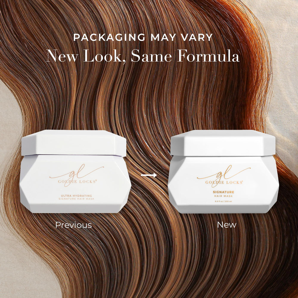 Goldie Locks Ultra Hydrating Mask texture highlights rich conditioning for frizz control