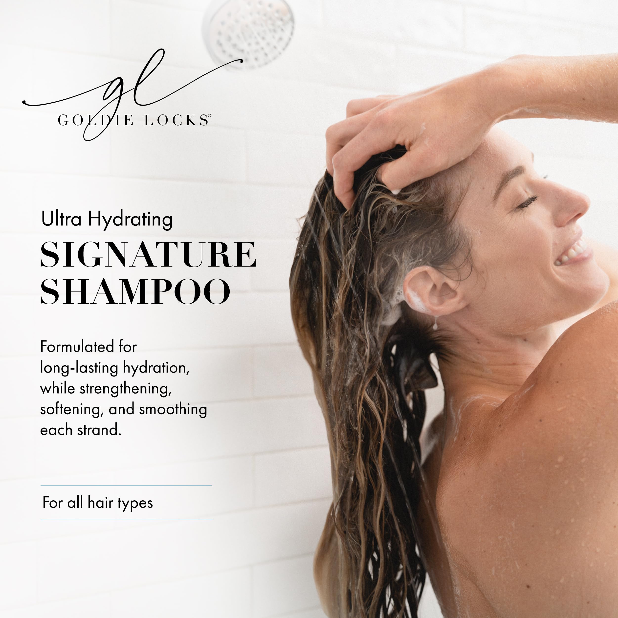 Lush lather from Goldie Locks Ultra Hydrating Shampoo demonstrates gentle cleansing