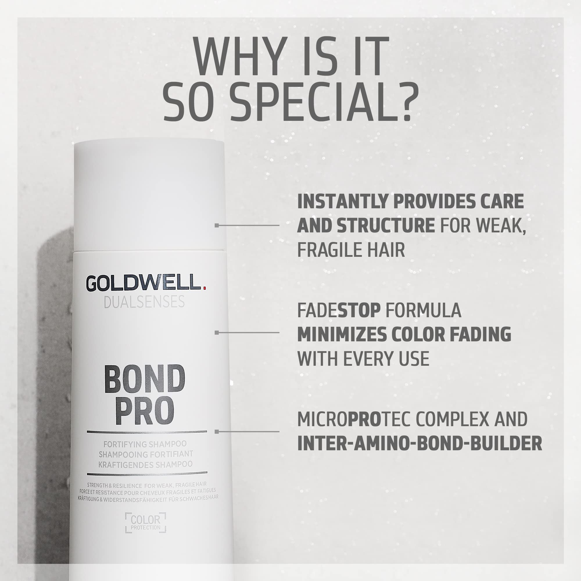Goldwell Dualsenses Bond Pro Shampoo, enjuague que ayuda a mantener el color más tiempo.