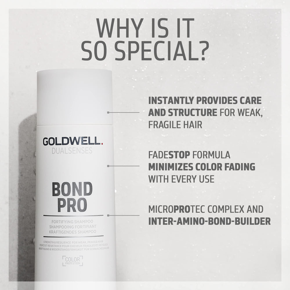 Goldwell Dualsenses Bond Pro Shampoo, enjuague que ayuda a mantener el color más tiempo.