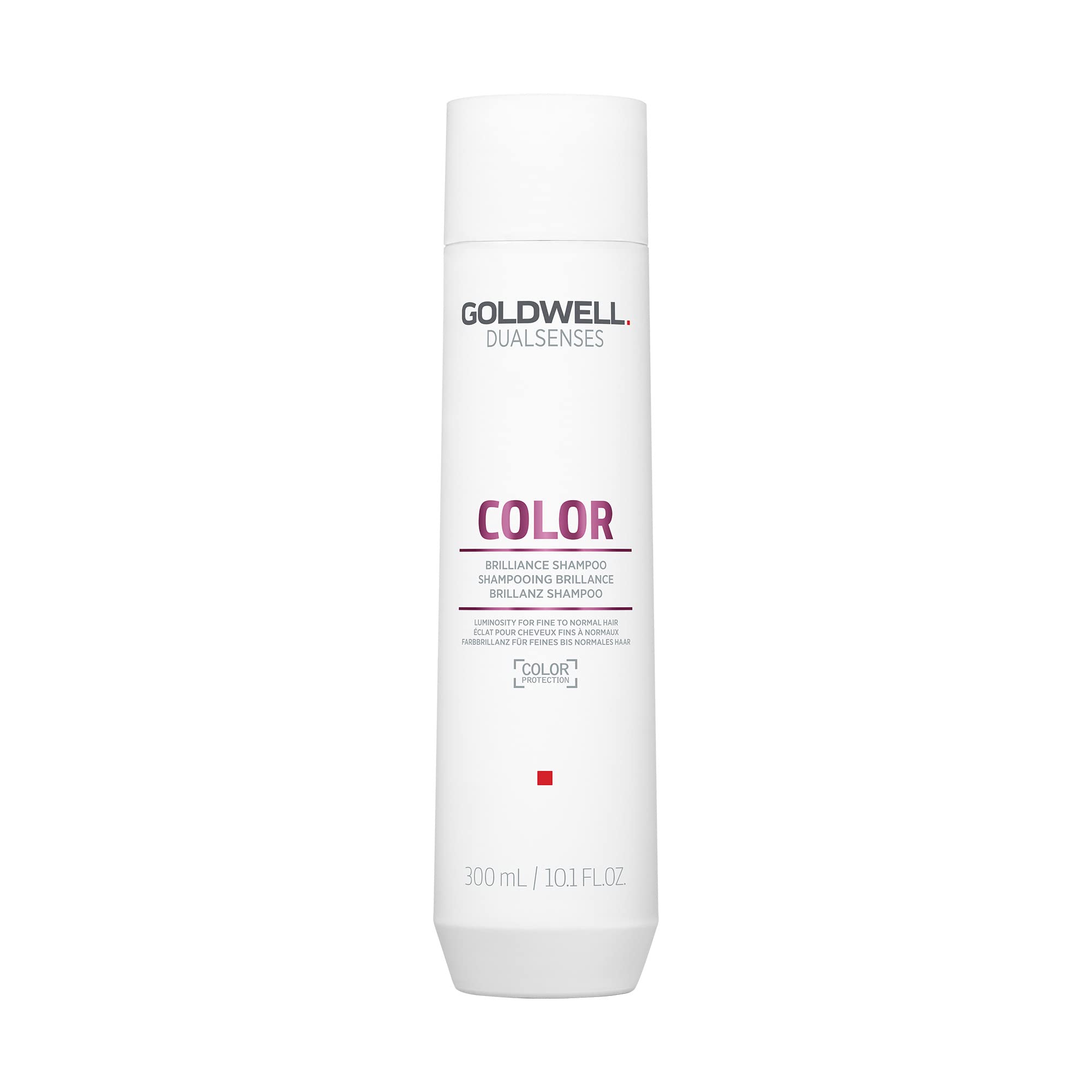 Goldwell Dualsenses Color Brilliance champú: botella visible, brillo duradero para color.