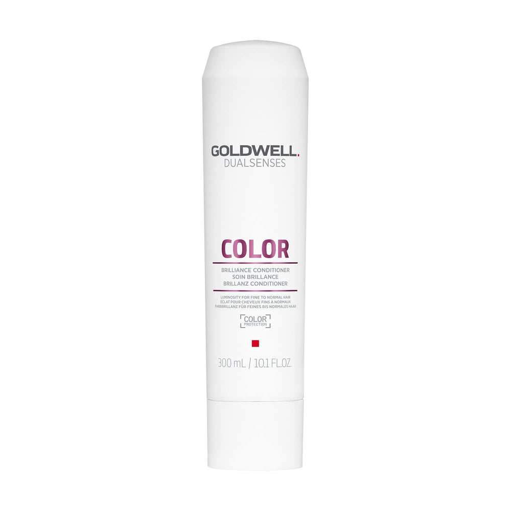 Goldwell Dualsenses Color Brilliance Conditioner bottle showing color protection and easy detangling.