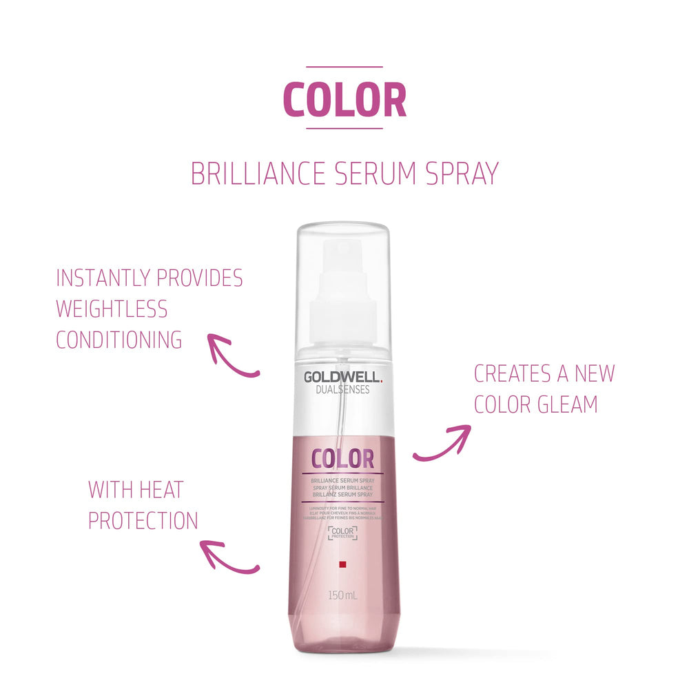 Goldwell Dualsenses Color Brilliance Serum Spray, aplicación en secado, acabado suave
