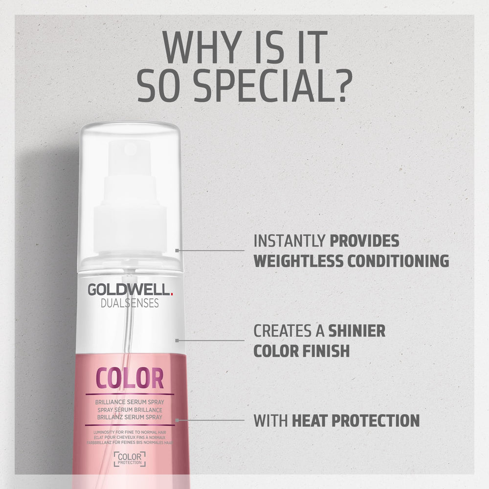 Goldwell Dualsenses Color Brilliance Serum Spray, textura liviana, acondicionamiento sin peso