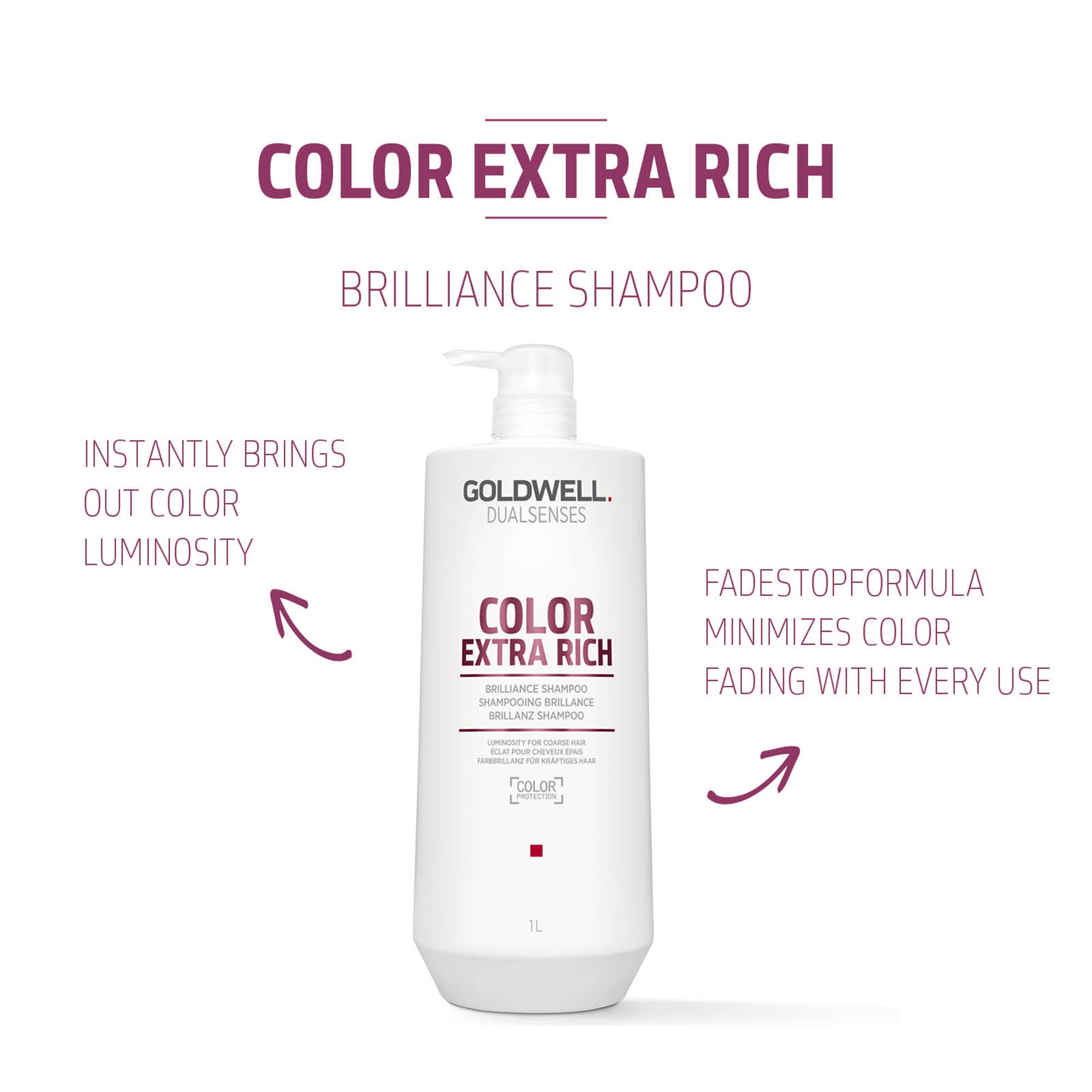 Goldwell Dualsenses Champú deja el cabello sano y con brillo visible