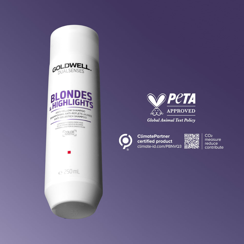 Goldwell Dualsenses bottle highlights Luminescine color technology for vibrant blonde tones
