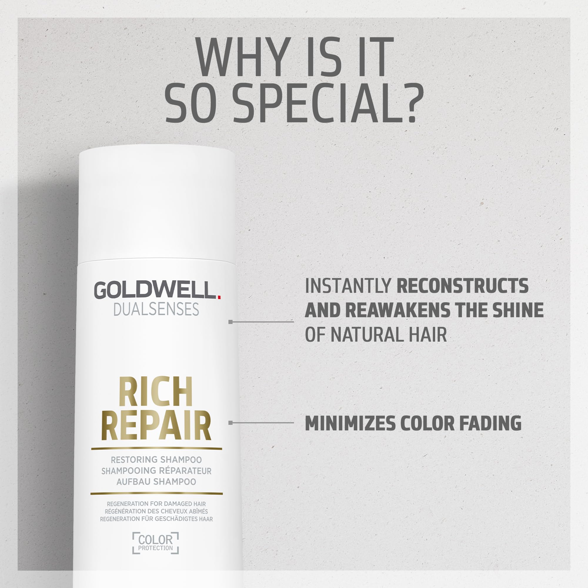 Goldwell DualSenses Rich Repair cabello dañado reconstruido con brillo natural