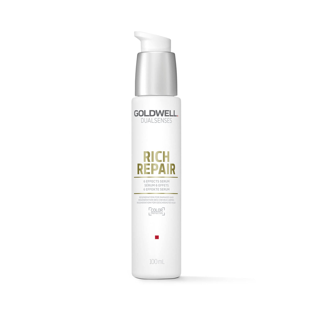 Goldwell DualSenses Rich Repair serum bottle 100ml promotes anti-breakage and shine.