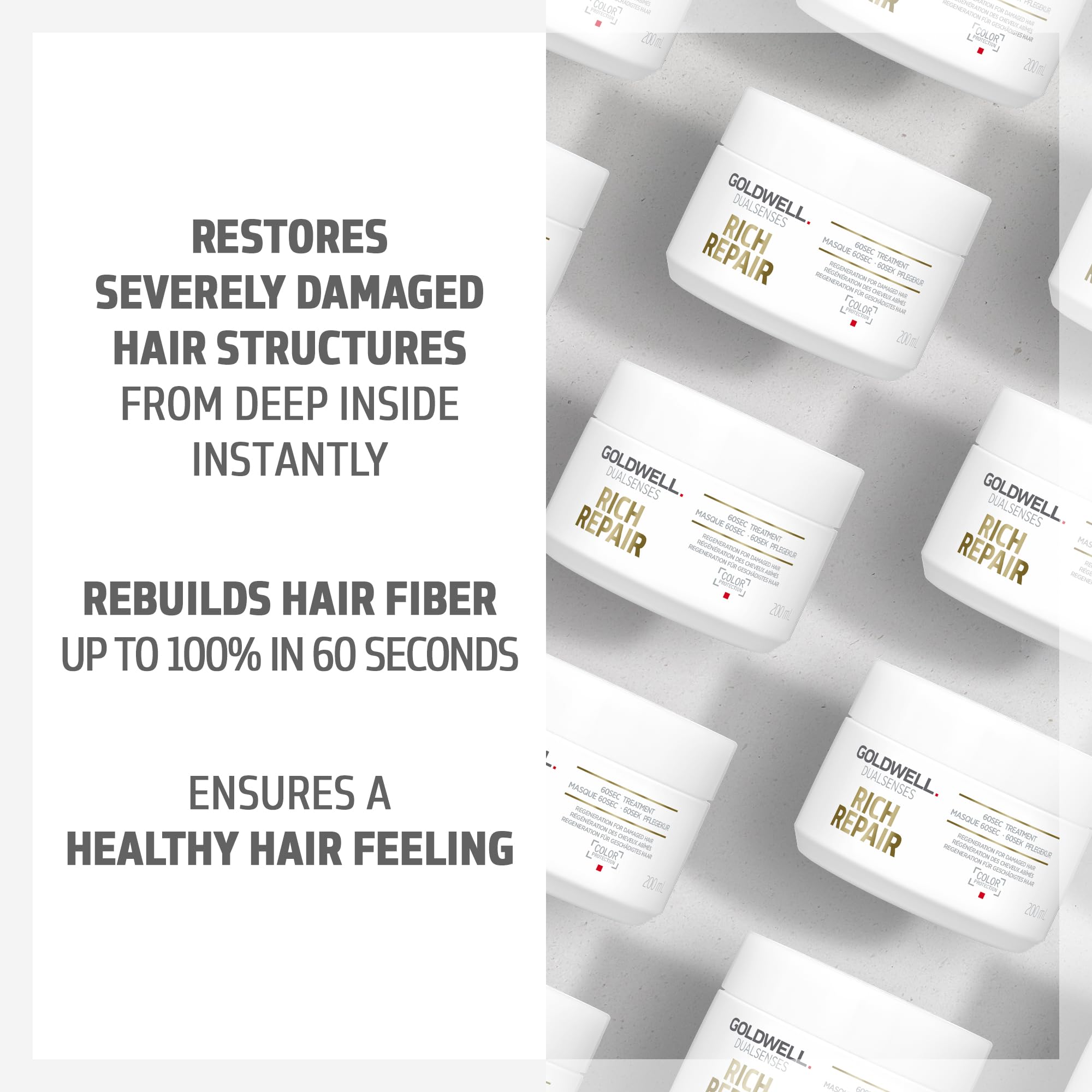 Goldwell Dualsenses Rich Repair shine and softness after treatment