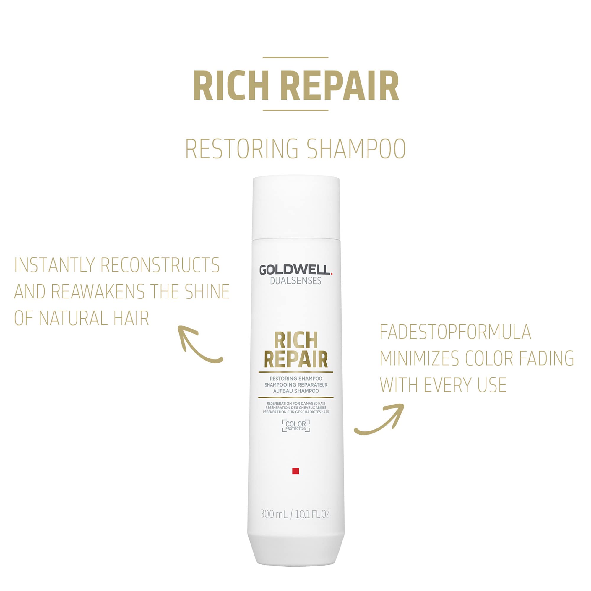 Goldwell DualSenses Rich Repair textura cremosa destacada para reparación capilar