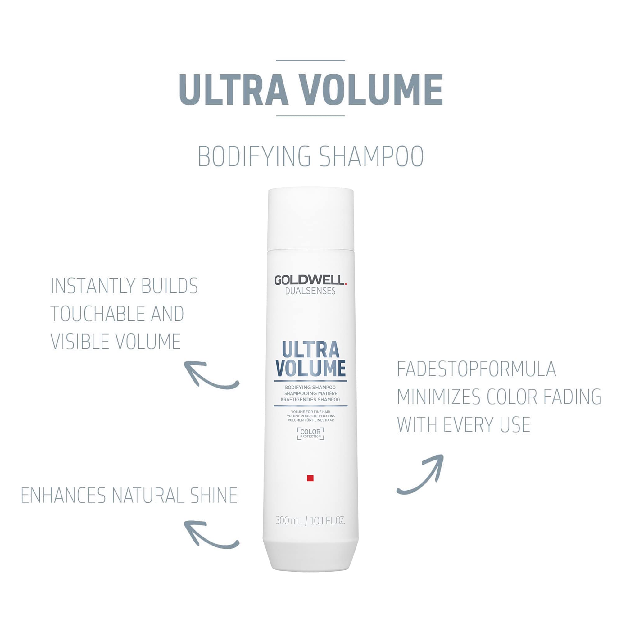 Goldwell Dualsenses Champú Ultra Volume: espuma cremosa para limpieza suave