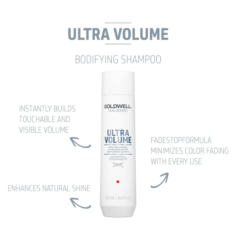 Goldwell Dualsenses Champú Ultra Volume: espuma cremosa para limpieza suave