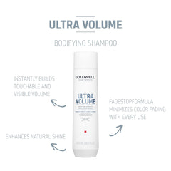 Goldwell Dualsenses Champú Ultra Volume: espuma cremosa para limpieza suave