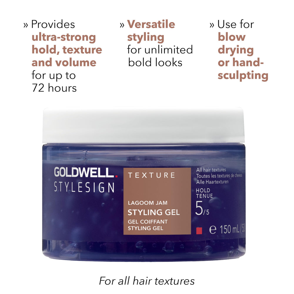 Goldwell Lagoom Jam: secado con secador para volumen y fijación intensos.