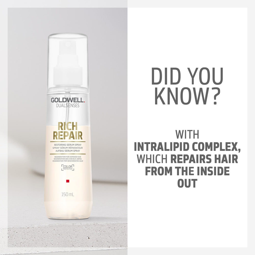 Goldwell Rich Repair Serum Spray, combabilidad mejorada para peinados simples.