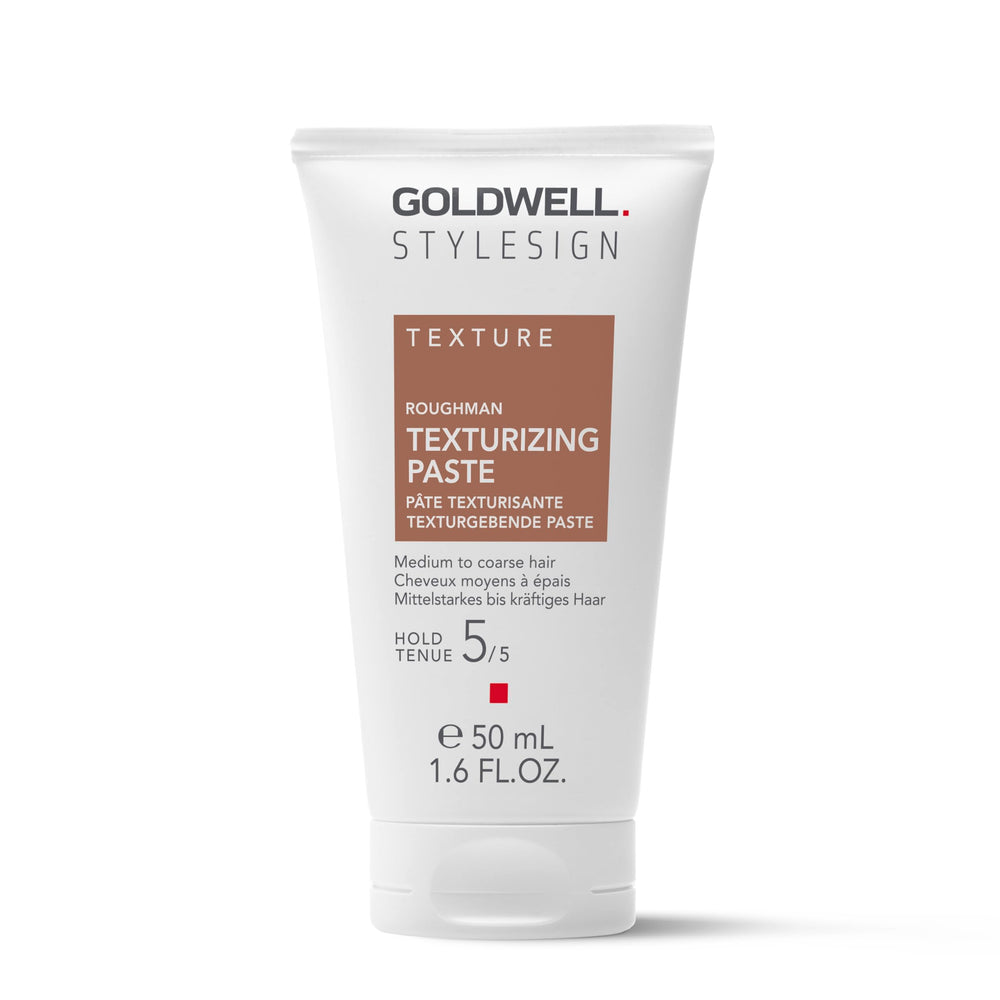 Goldwell Roughman: pasta texturizante para acabado mate y fijación duradera.