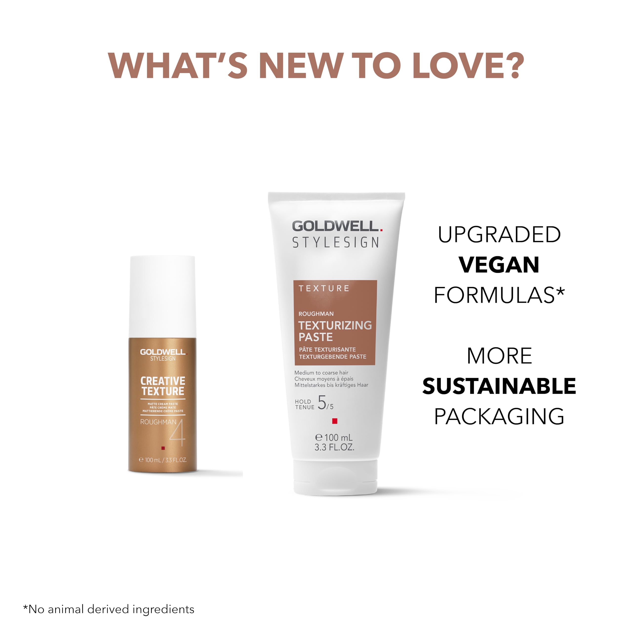 Goldwell Roughman Texturizing Paste is color-safe and vegan for versatile styling.
