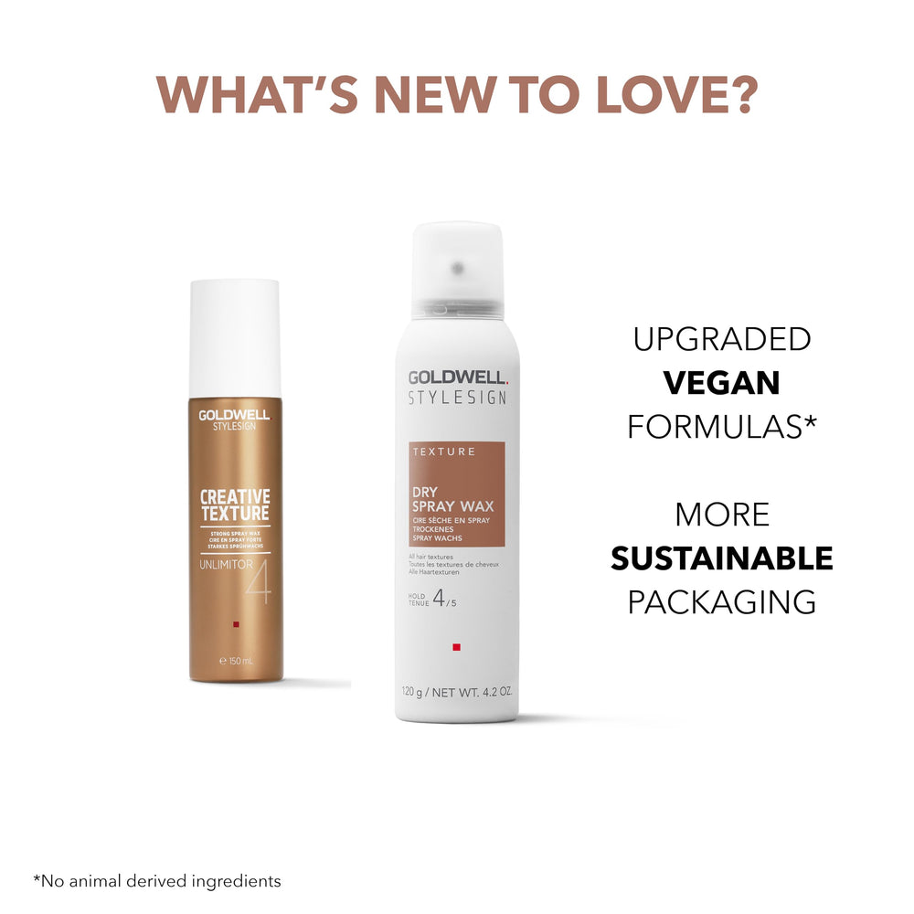 Goldwell StyleSign Dry Spray Wax workflow for long hair styling