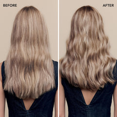 Goldwell StyleSign Dry Texture Spray at roots for refreshed lift and oil absorption.