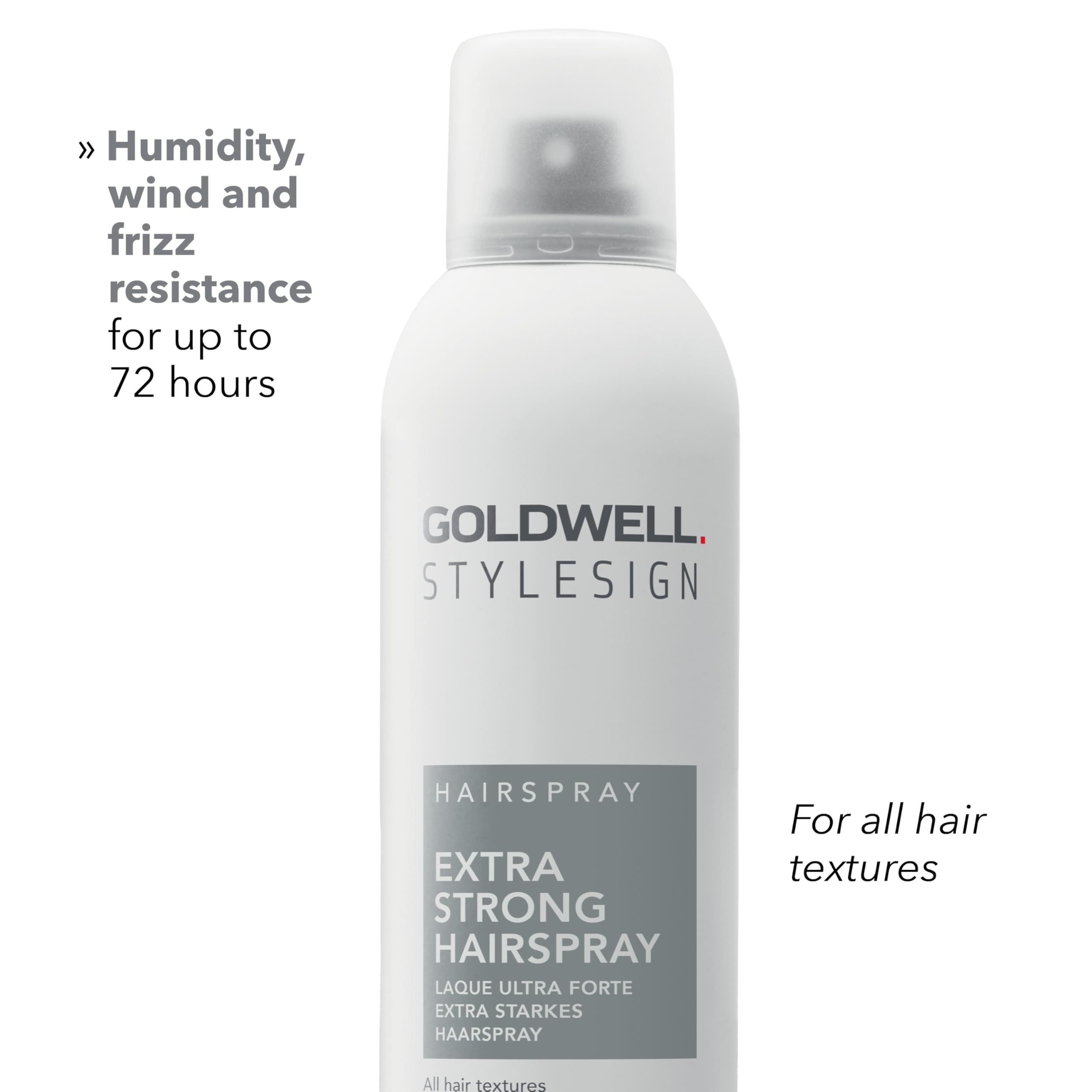 Goldwell StyleSign Extra Strong Hairspray lacquer finish creating a glossy, durable look.