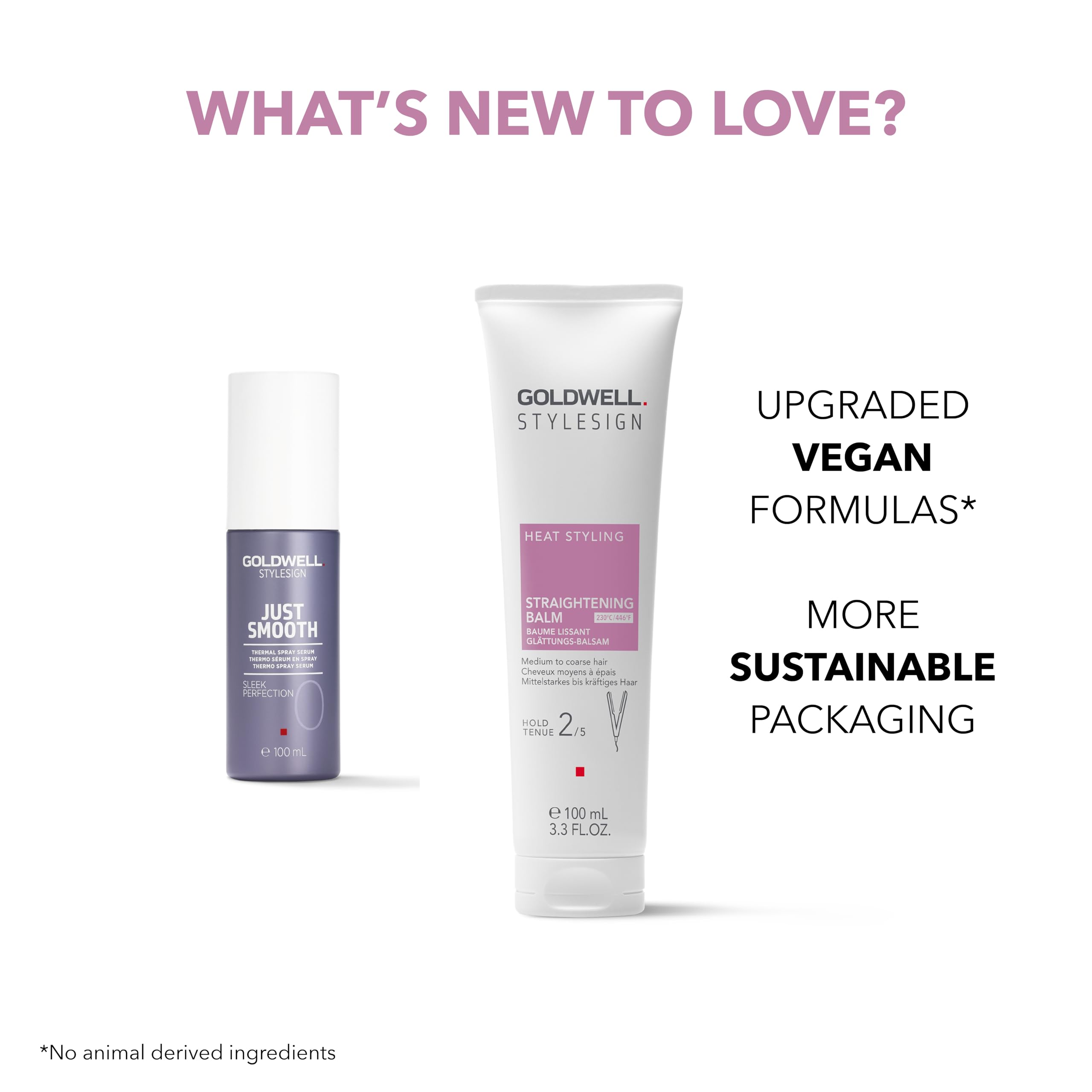 Goldwell StyleSign Straightening Balm delivers high shine for a salon-worthy finish.