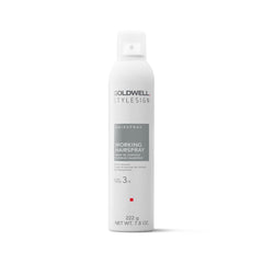 Goldwell StyleSign Working Hairspray bottle showcases flexible hold and brilliant shine.