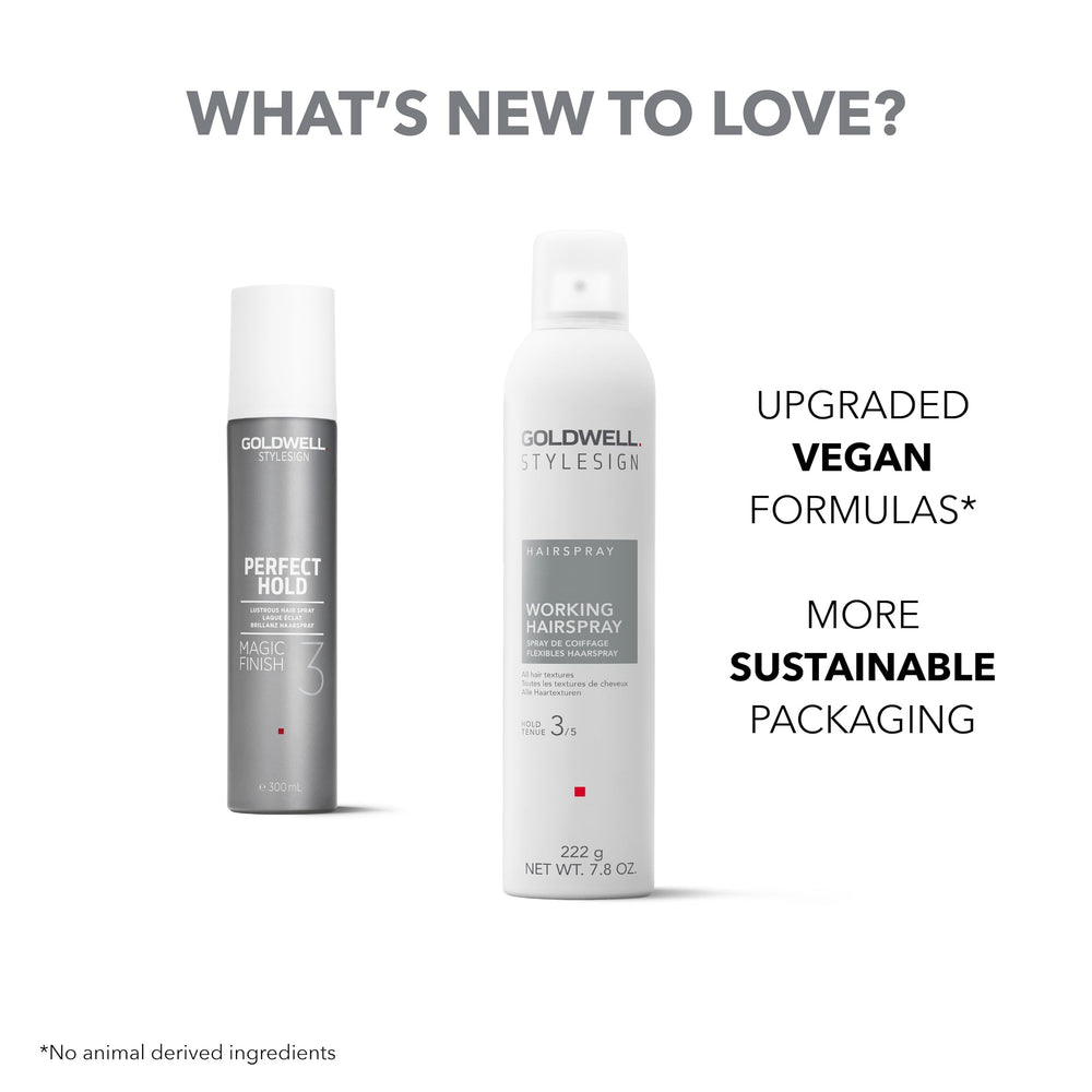 Goldwell StyleSign Working Hairspray updo-ready hold for long-lasting styles.