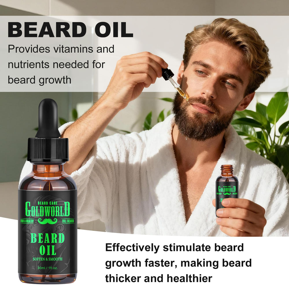 GoldWorld beard balm jar for deep conditioning and shine