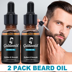 GoldWorld beard shampoo bottle for gentle cleansing without harsh additives.