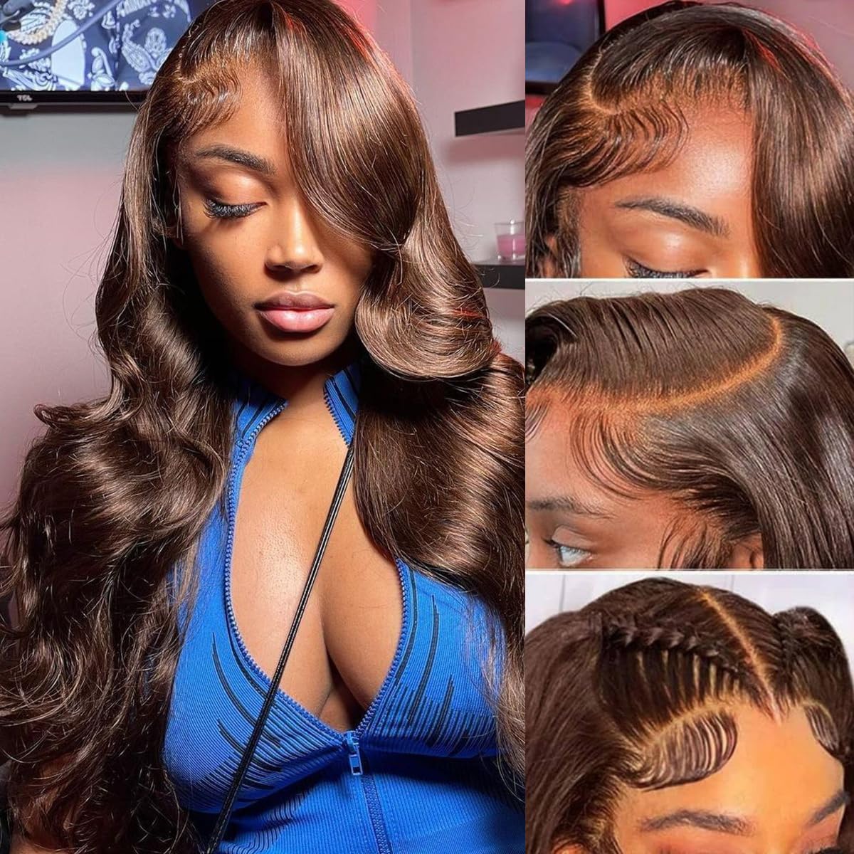 GOLFMAX pre-plucked hairline with baby hairs enables natural-looking parting