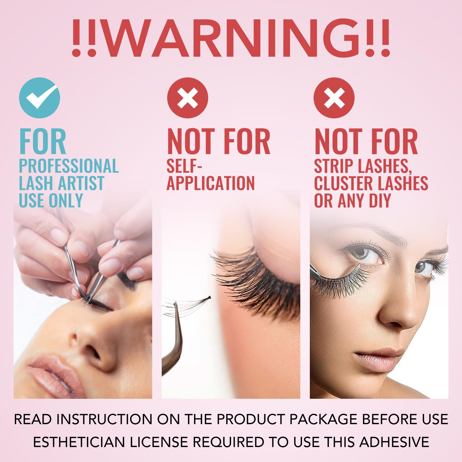 GOLLEEPRO glue swab applicator close-up for smooth, safe lash placement.