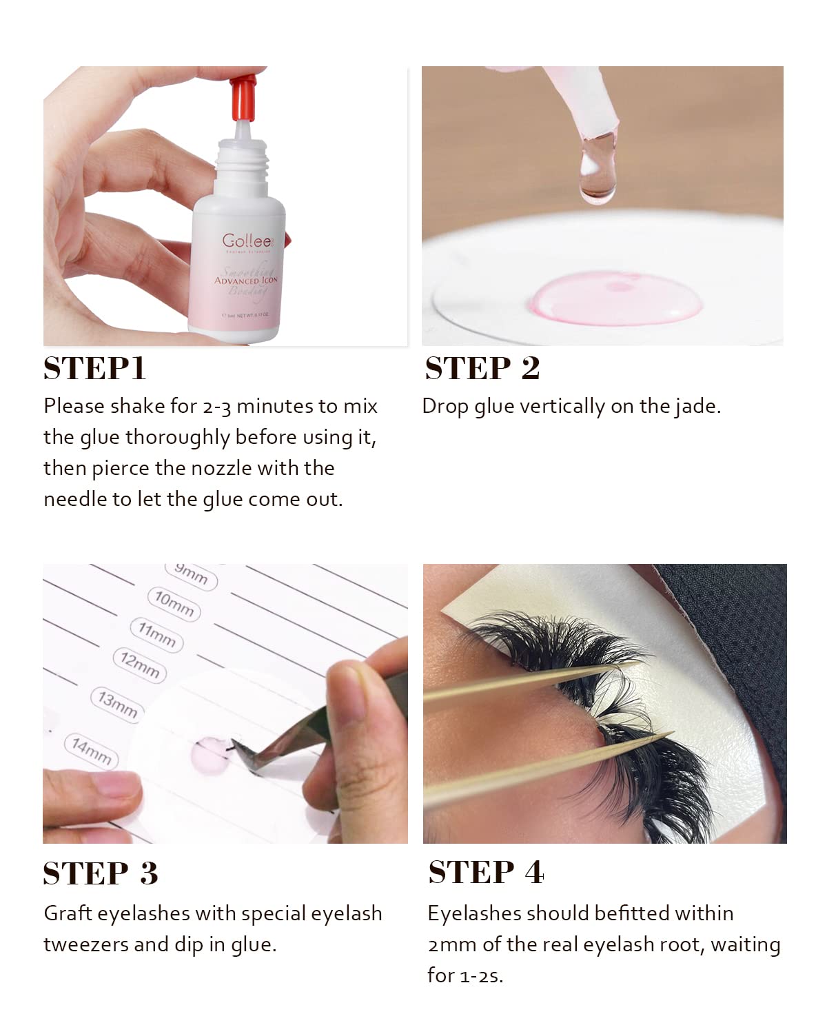 GOLLEEPRO strong-bond glue suitable for advanced lash technicians.