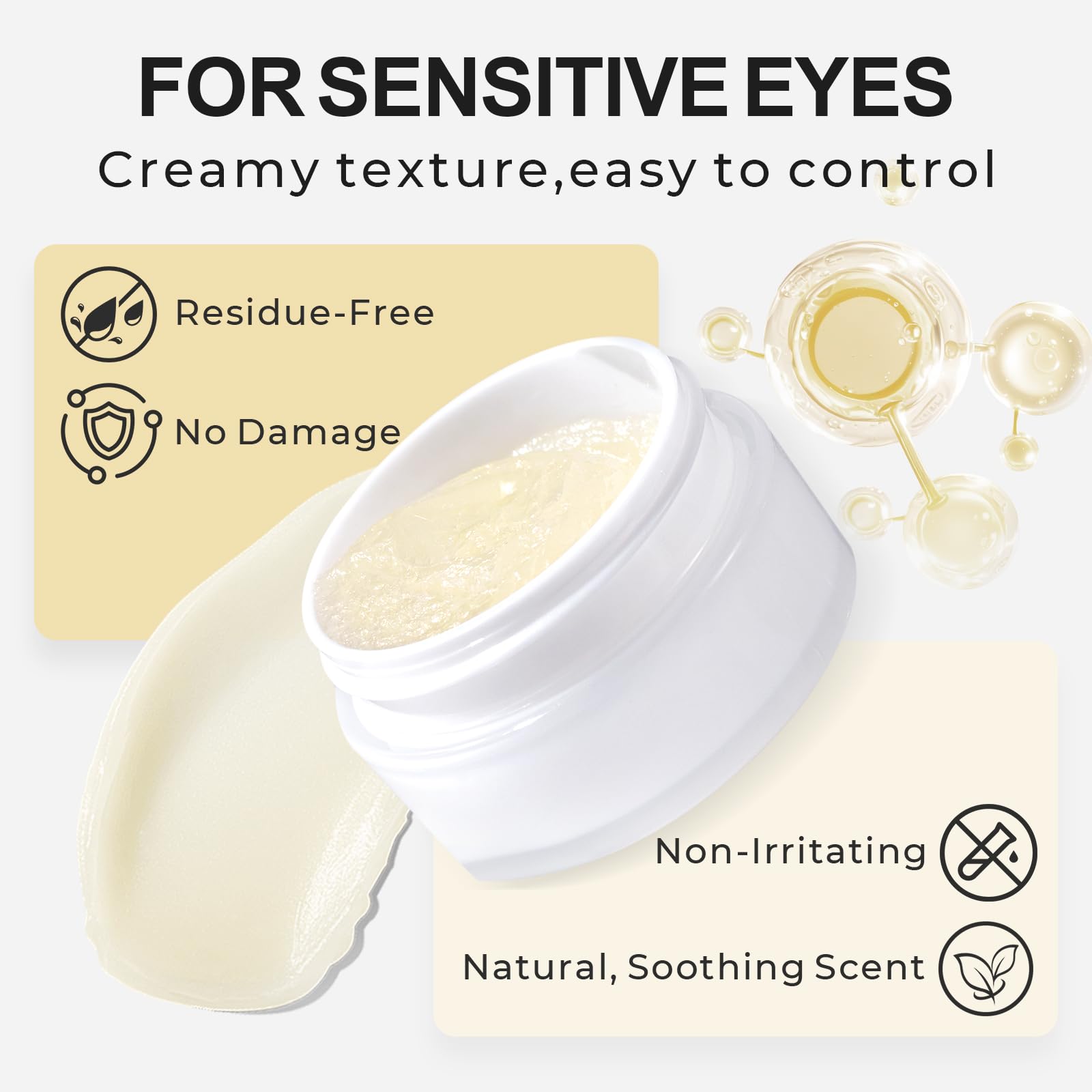 GOLLEEPRO fórmula suave natural protege ojos durante la remoción.