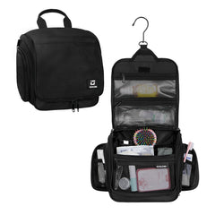 Goloni hanging toiletry bag hook for easy hands-free access.