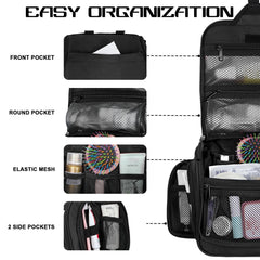 Goloni water-resistant nylon cosmetic bag protects contents from spills.