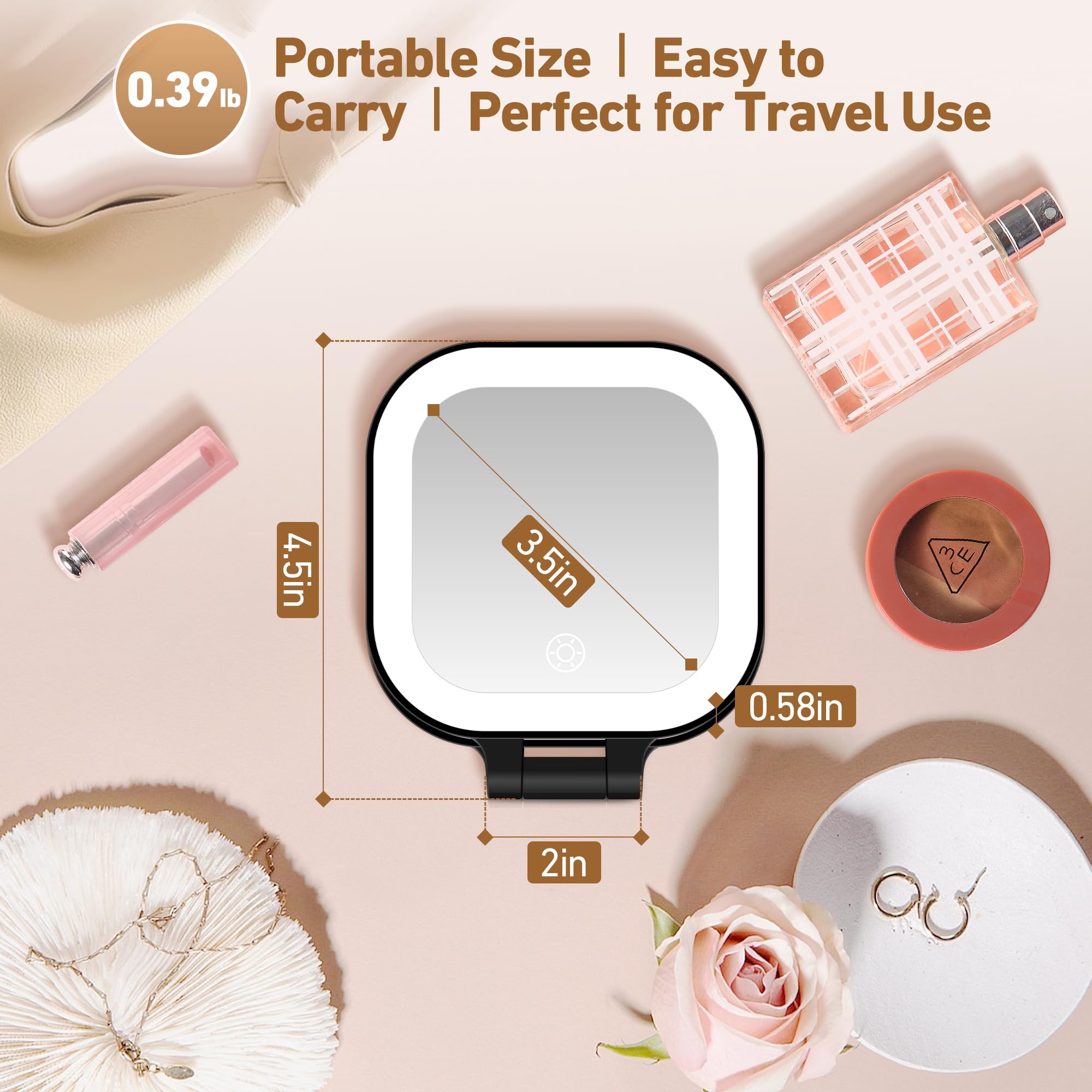 GOMIPURU double-sided magnifying mirror for precise detail work