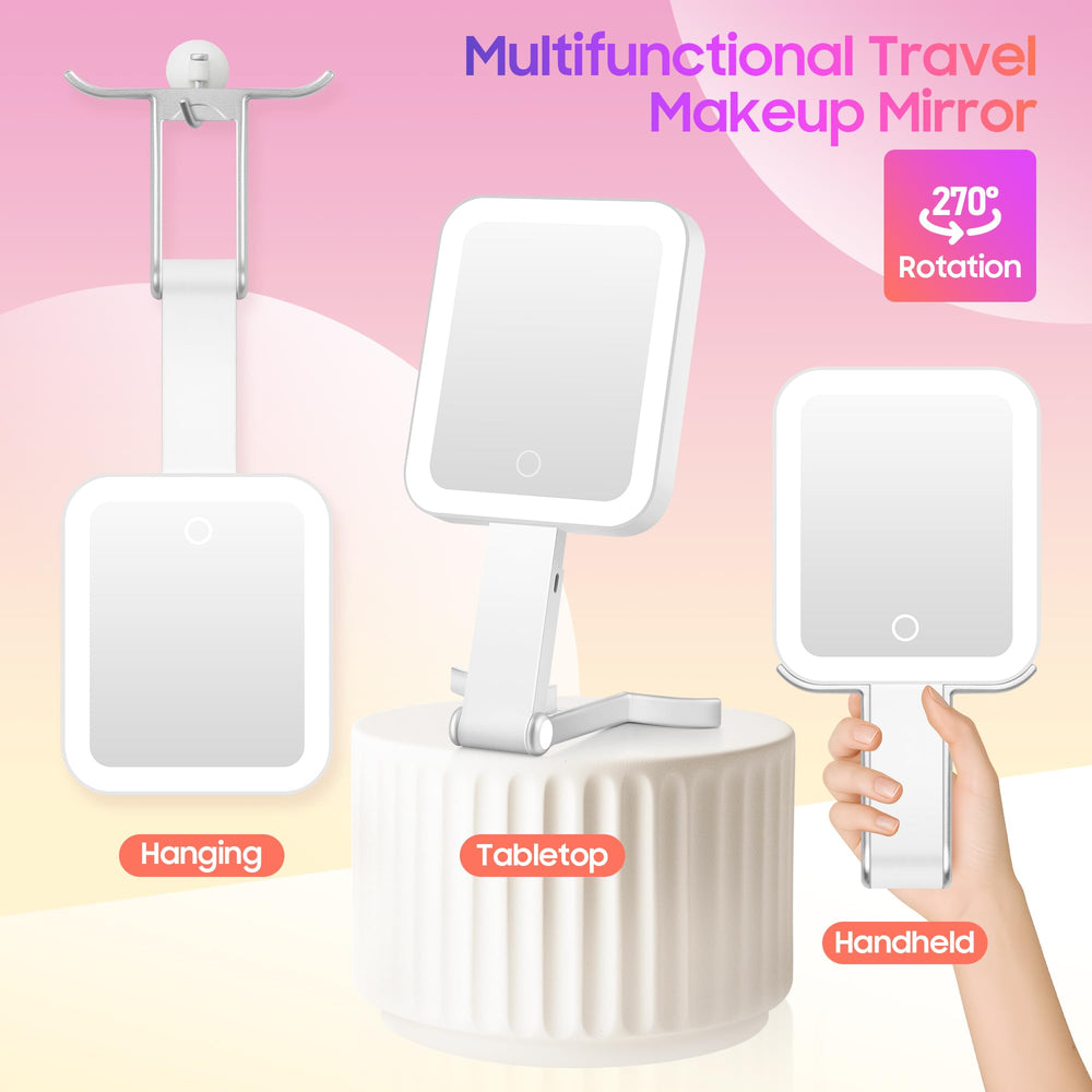 GOMIPURU foldable handheld mirror for easy, compact travel.