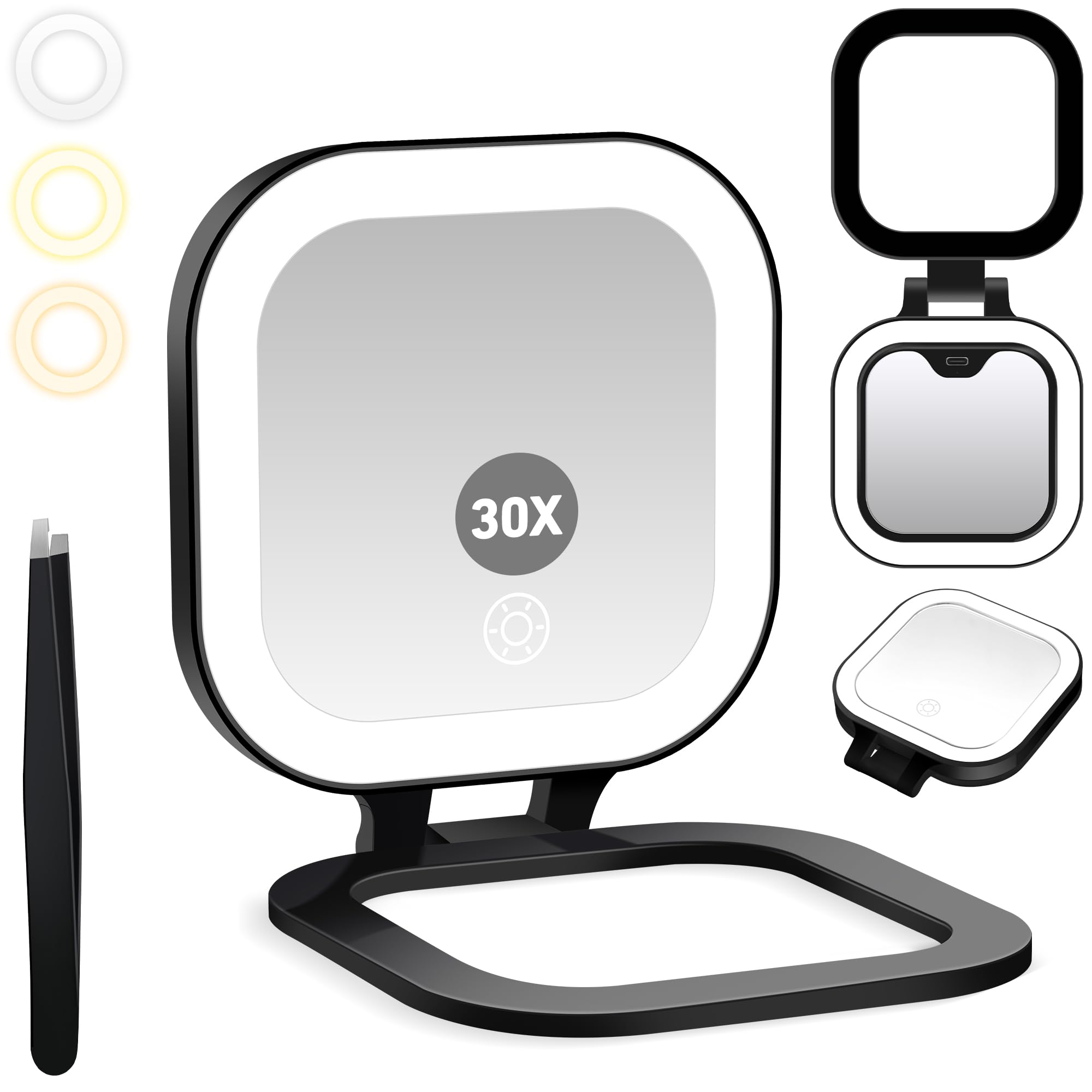 GOMIPURU travel mirror with light for on-the-go grooming and convenience
