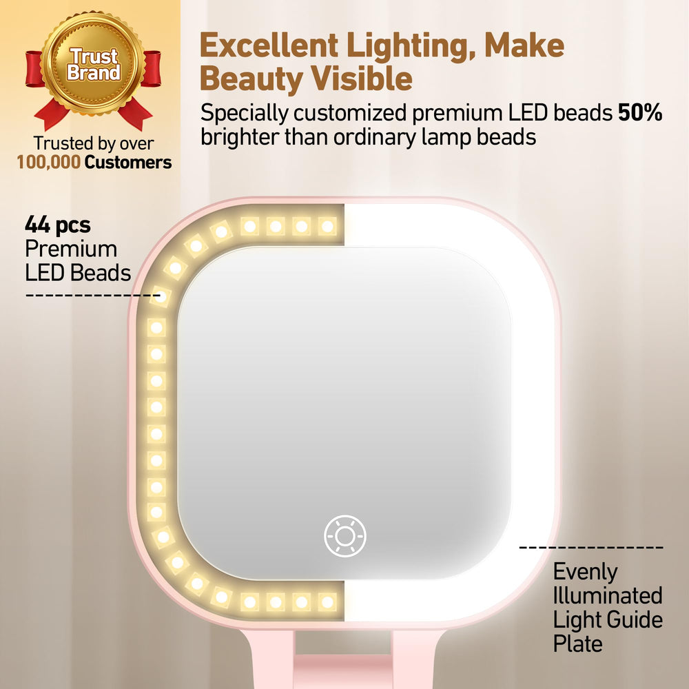 GOMIPURU mirror with touch controls and memory for consistent lighting.
