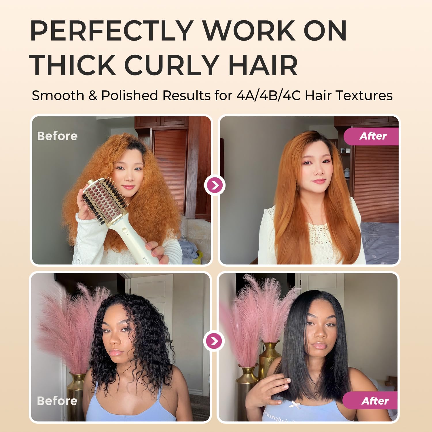 GOMYTH frizz-control finish on hair demo showcases shine and smoothness