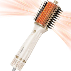 GOMYTH upgraded 2-in-1 dryer brush overview showing sleek design for quick styling