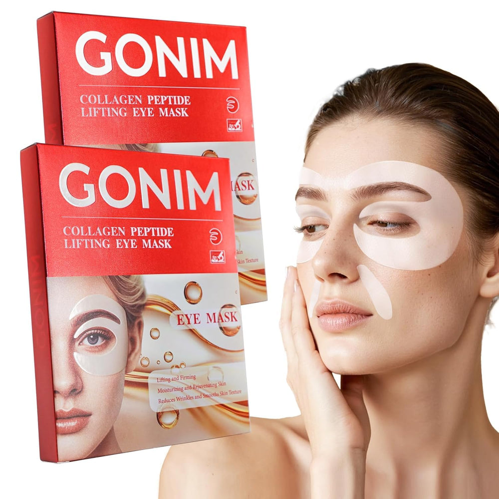 GONIM 360° eye contour patch applying around the eye, delivering comprehensive coverage and targeted care.